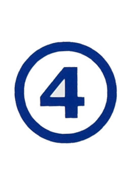 Nalepnica za vrata i sanduče broj 4