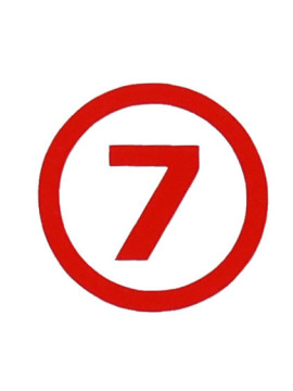 Nalepnica za vrata i sanduče broj 7