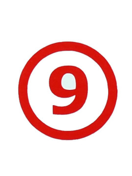 Nalepnica za vrata i sadnuče broj 9